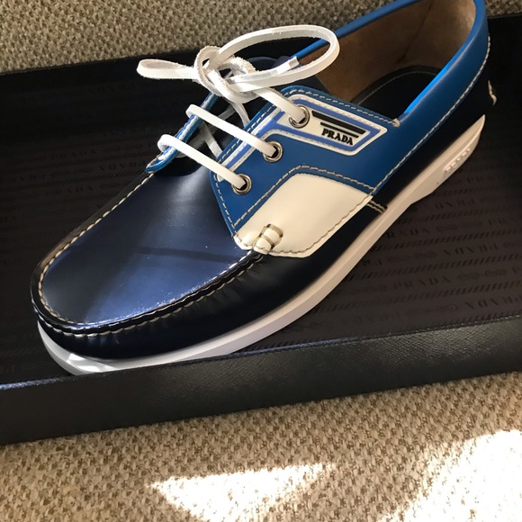 New with box Prada boat shoes in size 10. They are genuine Italian leather. - Picture 3 of 13